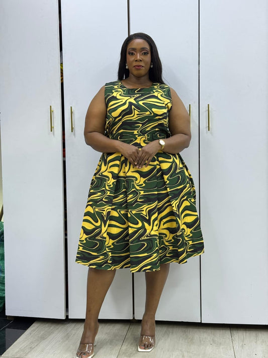 GINA African Print Dress.