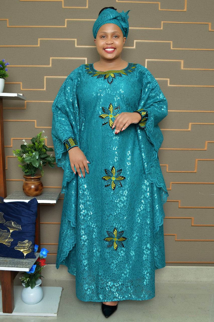 SHEBA DRESS TEAL BLUE