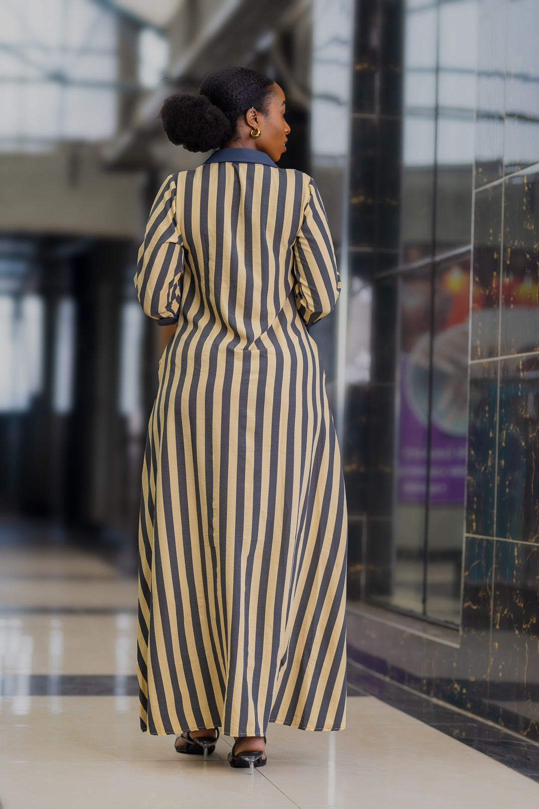 LONG STRIPED MAXI DRESS