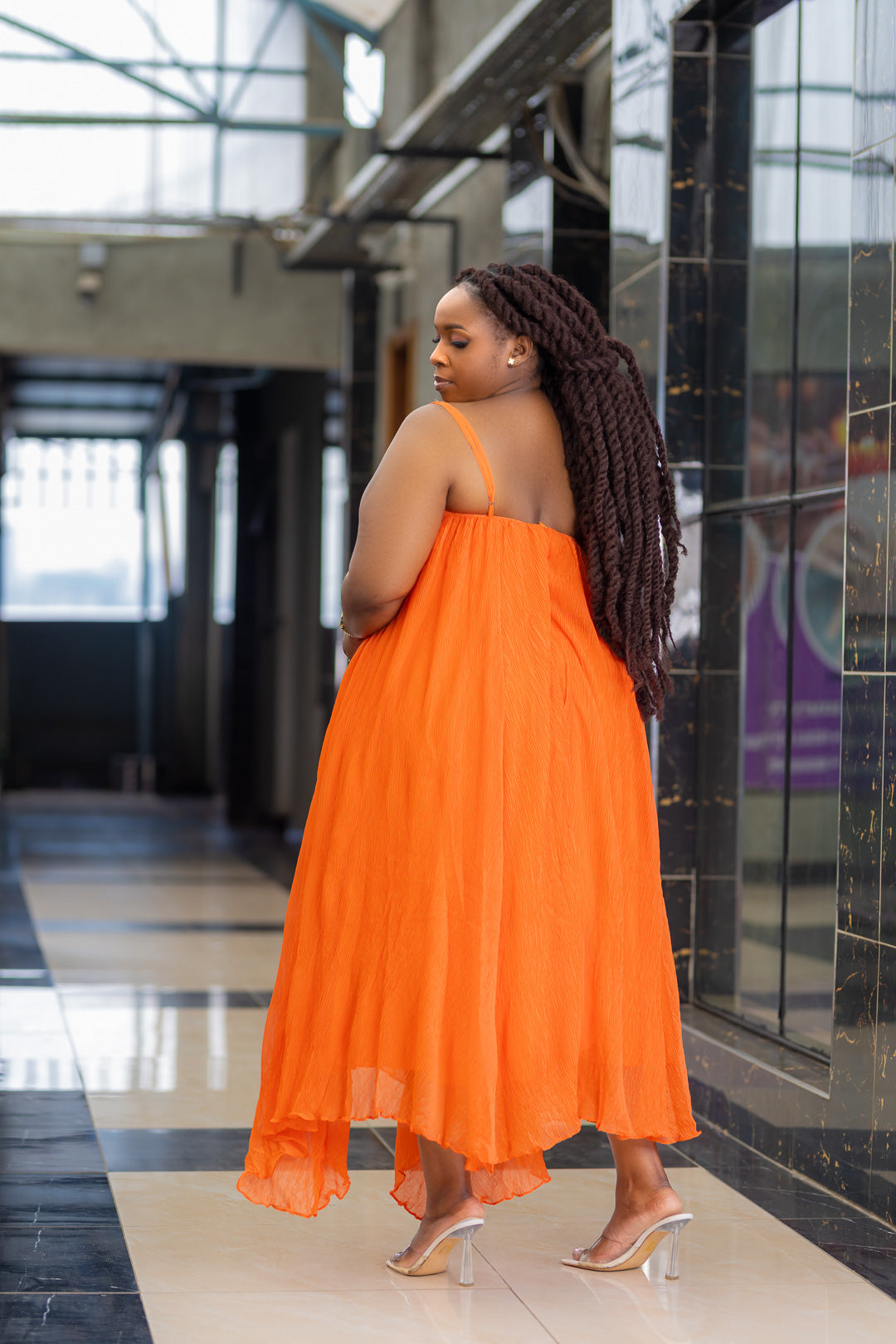 ORANGE MAXI DRESSS