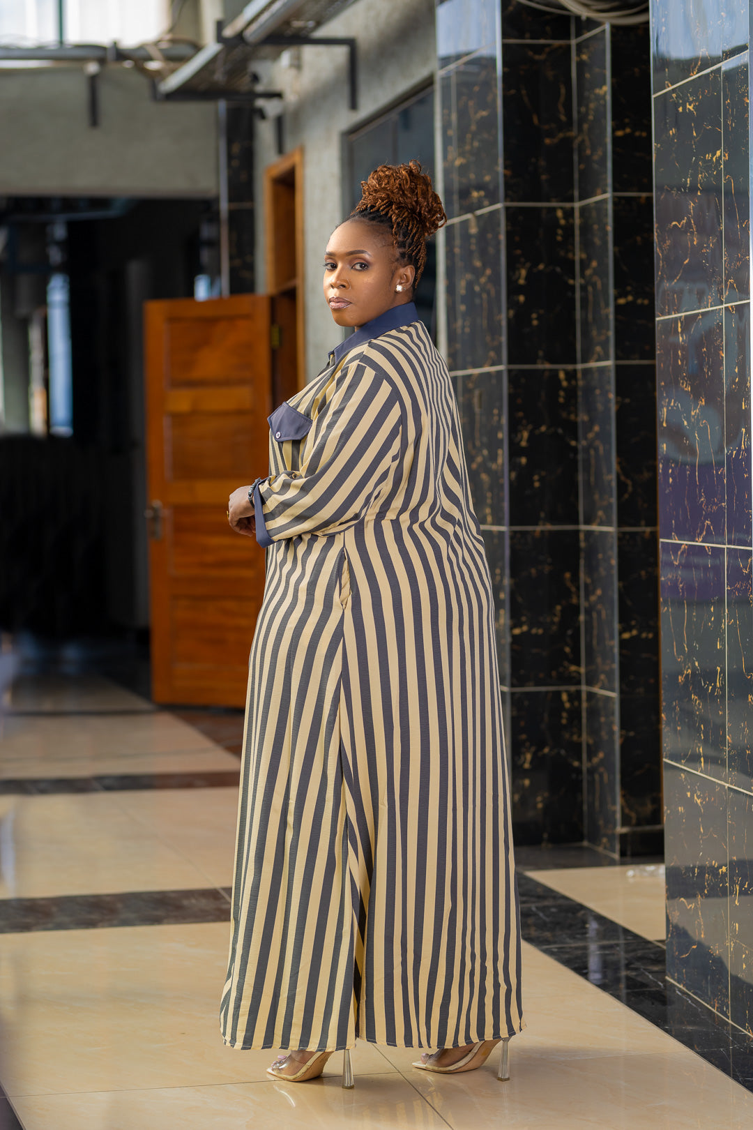 LONG STRIPED MAXI DRESS