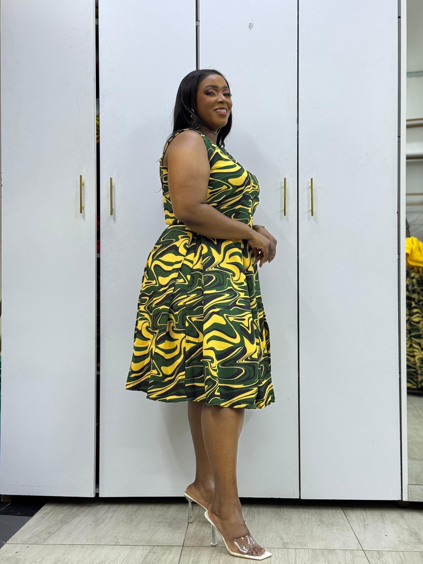 GINA African Print Dress.