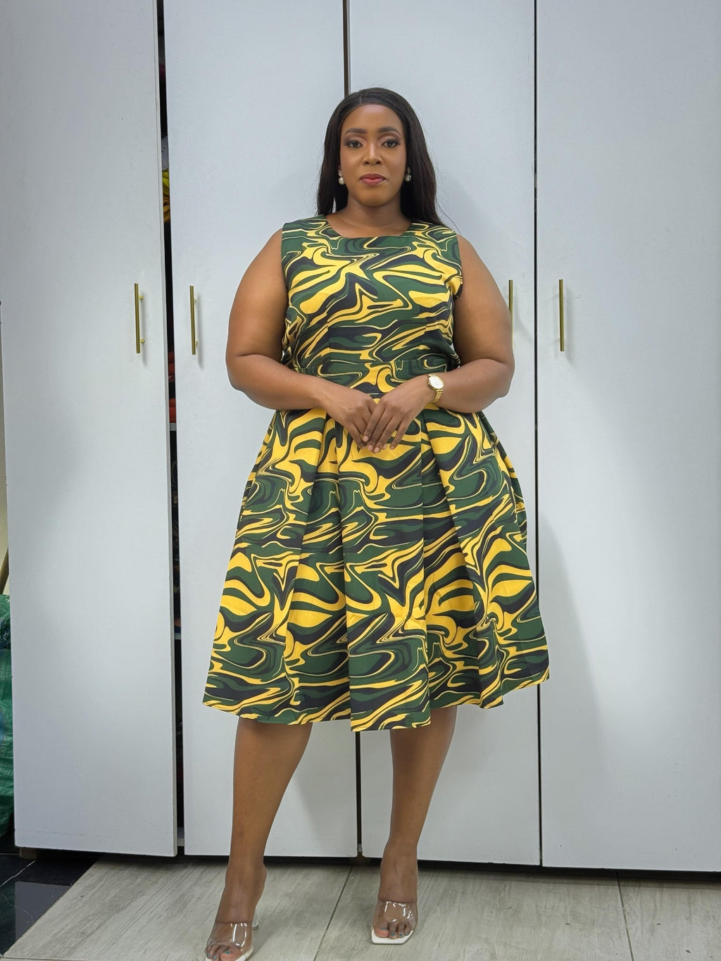 GINA African Print Dress.