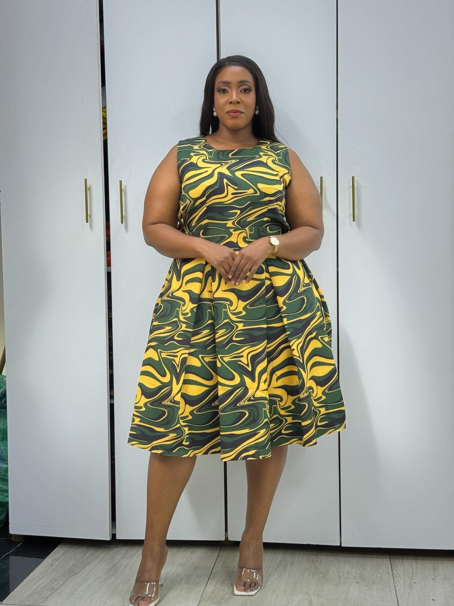 GINA African Print Dress.