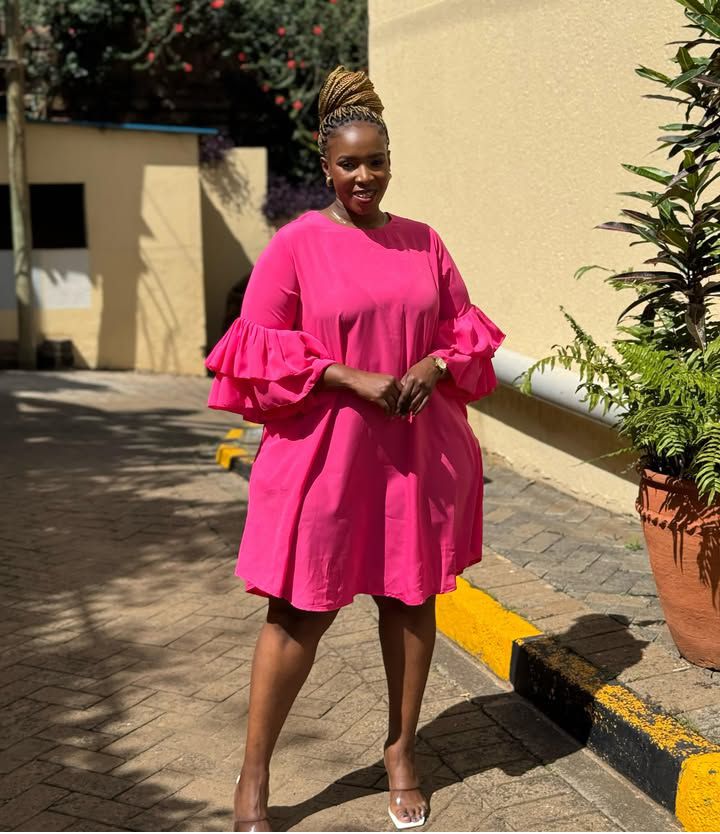 Flounce Sleeve-Shift Dress