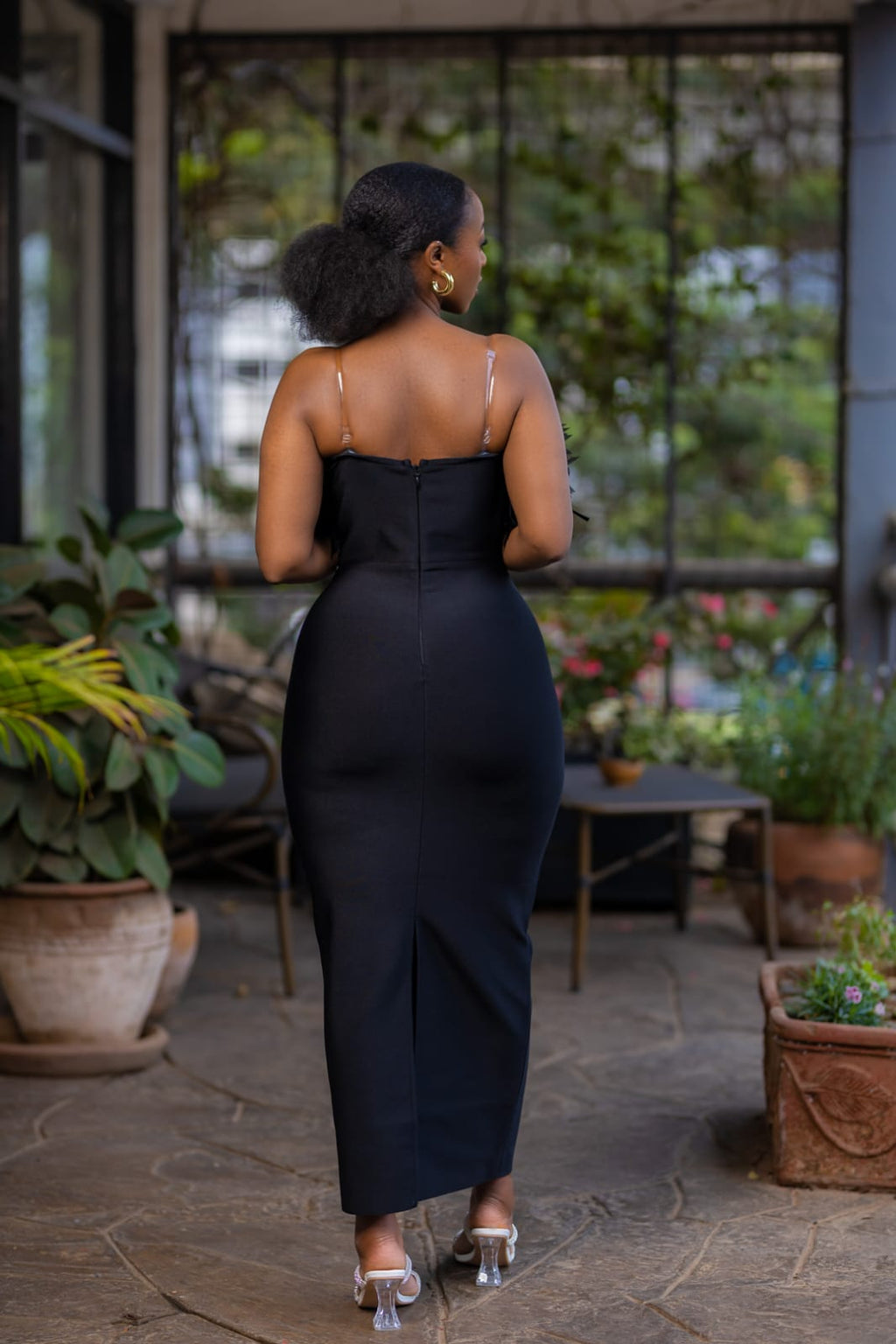 Bloom In Black Bandage Dress